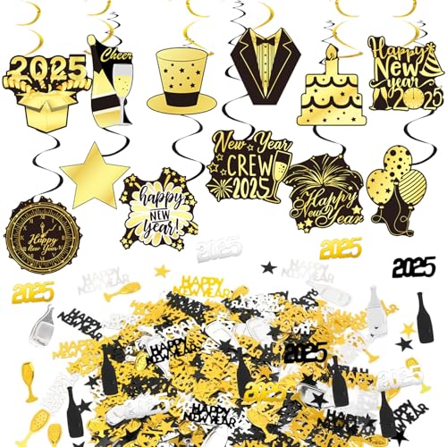 Silvester Deko 2025 Neujahrdeko Set 12 St Ck