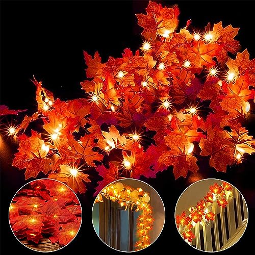 Ainkedin Herbst Lichterkette Herbst Bl Ttergirlande Lichterkette 40