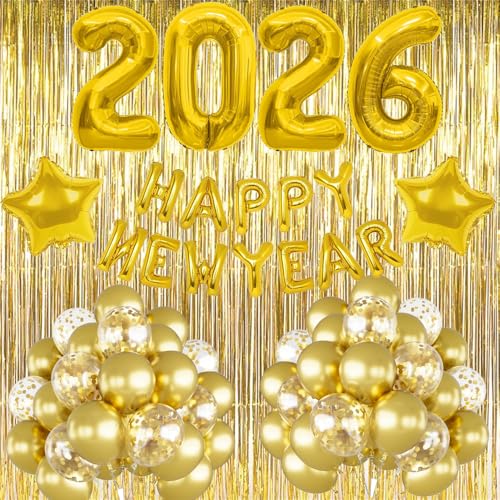 Happy New Year Deko 2026 Silvester Dekoration 2026