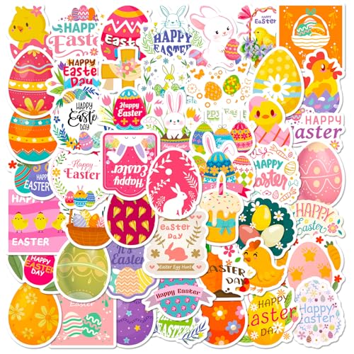 50 St Ck Ostern Aufkleber Ostersticker Ostereier Aufkleber