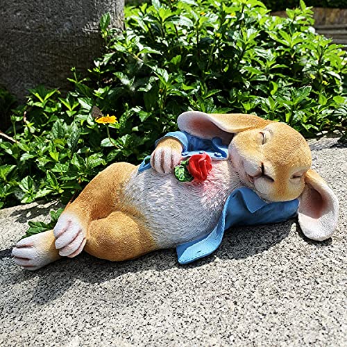 Ironrain Gartenstatuen Kaninchen Fantasy Bunny Outdoor Art D