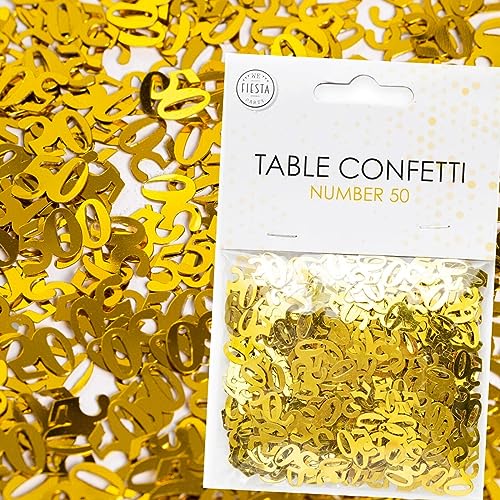 Konfetti Zahl 50 Gold Zum 50 Geburtstag Deko
