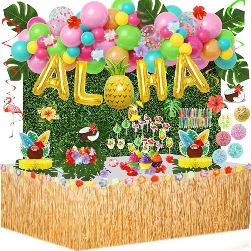Hawaii Tropische Luau Party Deko 151pcs Tropischer Sommer
