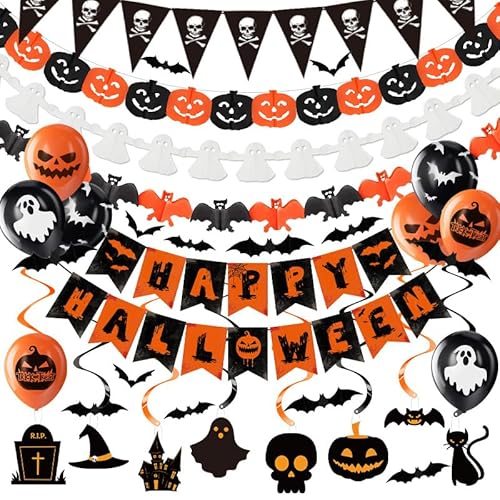 Pmueuff Halloween Deko Innen Set Halloween Party Dekoration