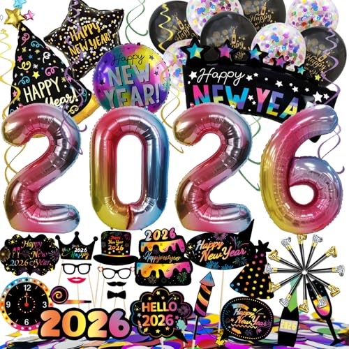 Syoulin Silvester Deko2026 Xxl Dekoration Set 57pcs Happy
