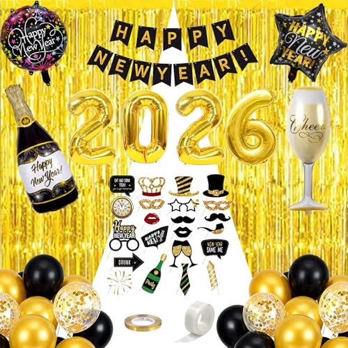 Silvester Deko 2026 Set Neujahr Deko 2026 Set