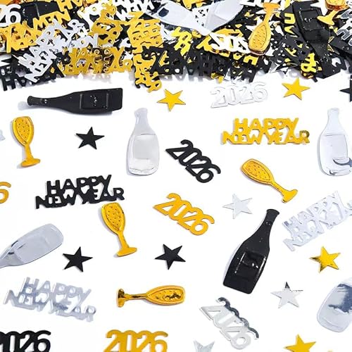 Silvester Deko 2026 Gold Streudeko Silvesterdeko Happy New