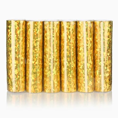 Karnelux Luftschlangen Gold Glitzer Metallic Partydekoration F R