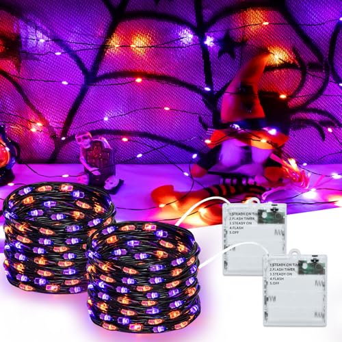 Etopgo 4 Modi Halloween Deko Lichterkette 2 St