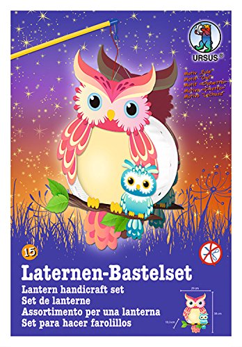 Ursus 18710015f Laternen Bastelset Easy Line Eule Ca