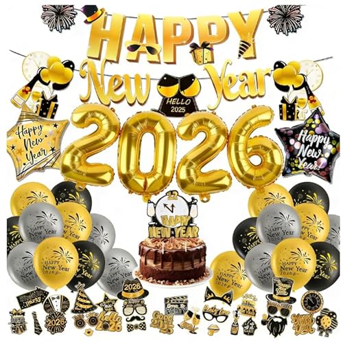 Aitsite Silvester Deko 2026 Dekoration Set Happy New